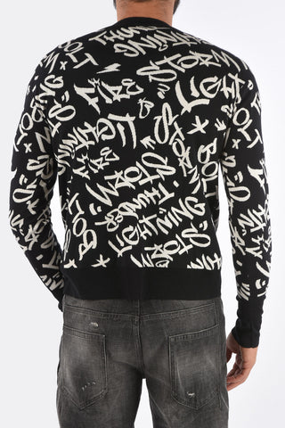 Embroidered Easy Fit Crew-Neck Sweater