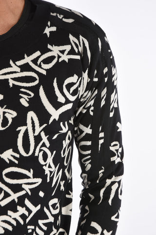 Embroidered Easy Fit Crew-Neck Sweater
