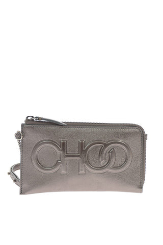 Metallic leather ADELIA Wallet with Embossed Logo