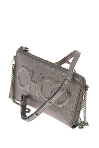 Metallic leather ADELIA Wallet with Embossed Logo