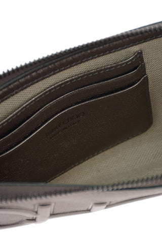 Metallic leather ADELIA Wallet with Embossed Logo