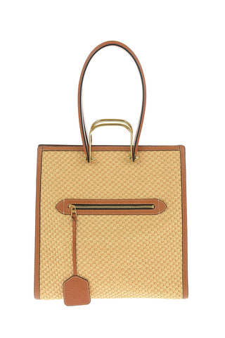 Raffia THE TALL STORY Tote bag with Leather Trimmings
