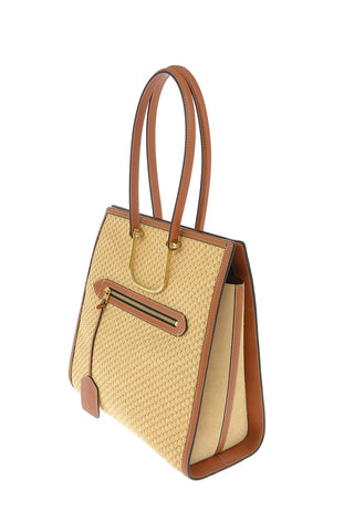 Raffia THE TALL STORY Tote bag with Leather Trimmings