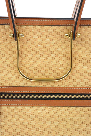 Raffia THE TALL STORY Tote bag with Leather Trimmings