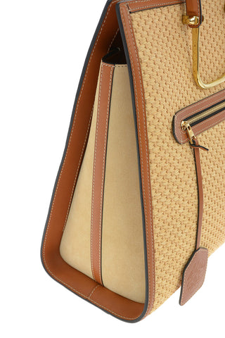 Raffia THE TALL STORY Tote bag with Leather Trimmings