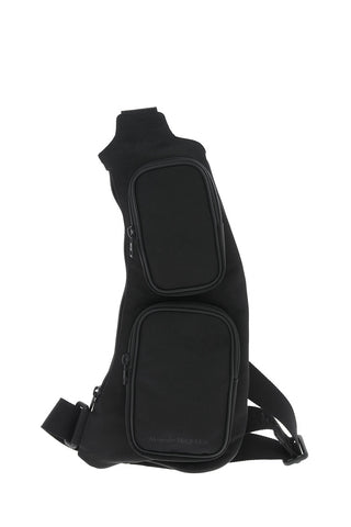 Nylon Bum Bag with Leather Trimmings