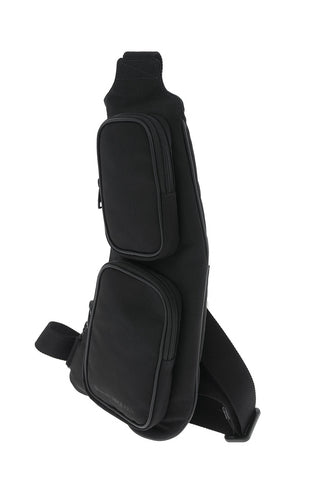 Nylon Bum Bag with Leather Trimmings