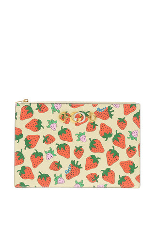 Strawberry Printed Leather ZUMI Pouch
