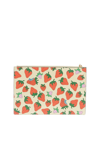 Strawberry Printed Leather ZUMI Pouch