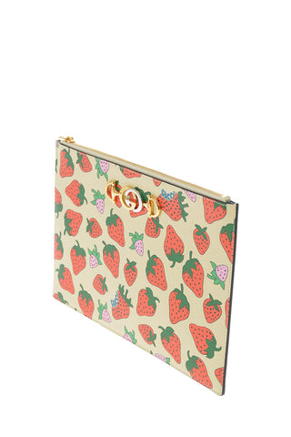 Strawberry Printed Leather ZUMI Pouch