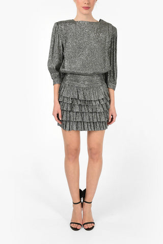 Mini Dress a Balze in Lurex