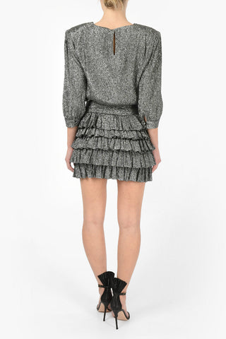 Mini Dress a Balze in Lurex