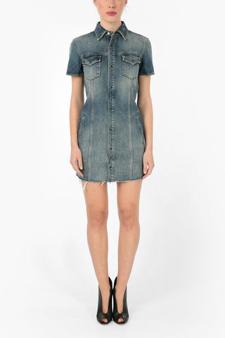 Denim Stonewashed Mini Dress