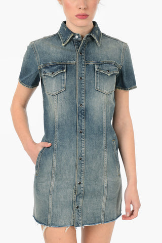 Denim Stonewashed Mini Dress