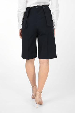 Unstructured Patch Pocket Shorts