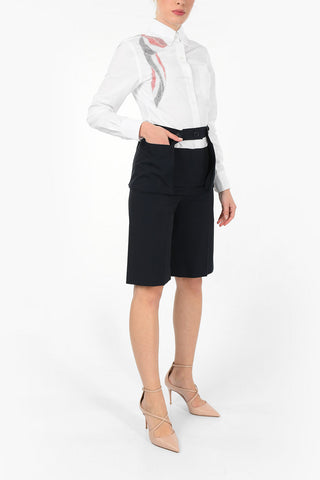 Unstructured Patch Pocket Shorts