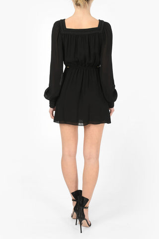 Long Sleeve Mini Dress with Embrodered Details
