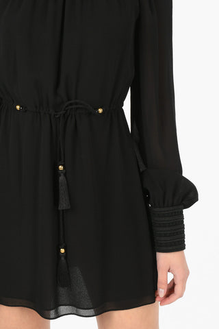 Long Sleeve Mini Dress with Embrodered Details