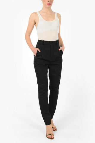 Hidden Closure Single Pleat Pants