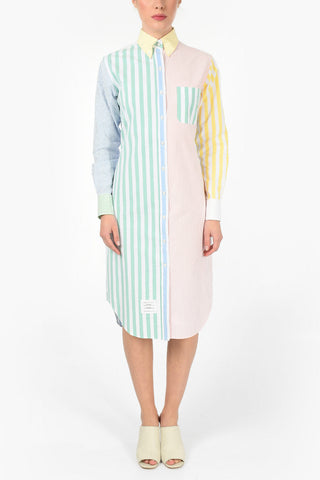 Striped Button-Down Shirtdress