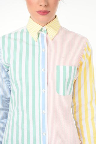 Striped Button-Down Shirtdress