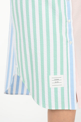 Striped Button-Down Shirtdress
