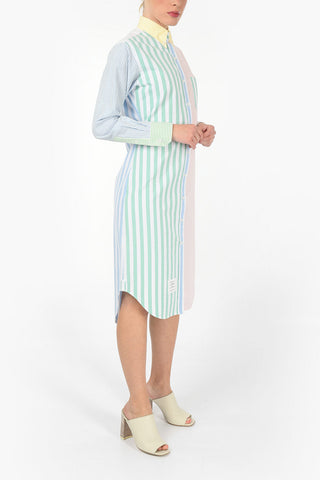 Striped Button-Down Shirtdress