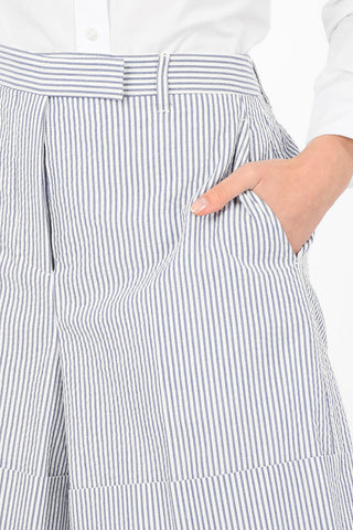 Striped High-Waist Shorts