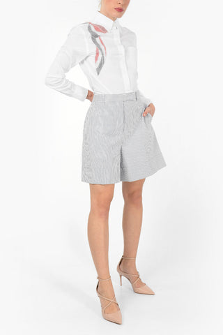 Striped High-Waist Shorts