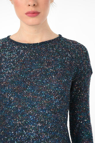 Sequined Long Sleeve Mini Dress