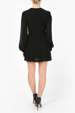 Accordion Skirt Ruched Minidress