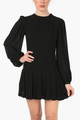 Accordion Skirt Ruched Minidress