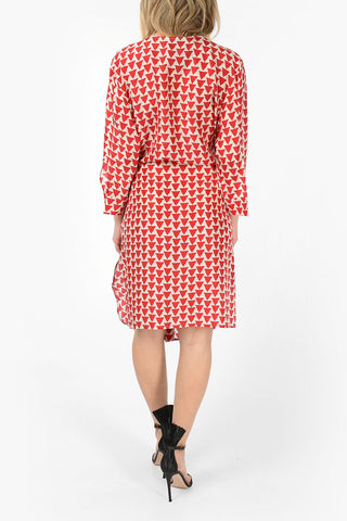 Geometrical Printed Silk HIKMET Shirtdress