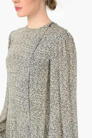 Ruched Long Sleeve Mini Dress