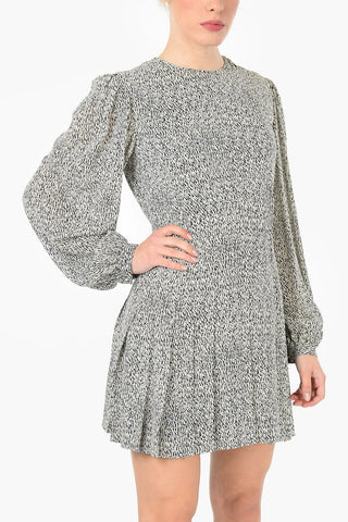 Ruched Long Sleeve Mini Dress