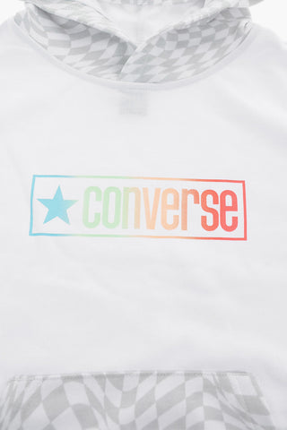 Felpa con Cappuccio Stampata