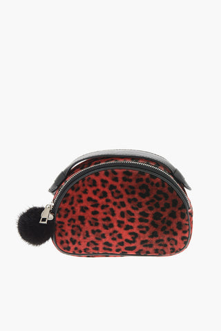 Chenille Leopard Printed Hand Bag
