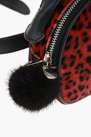 Chenille Leopard Printed Hand Bag
