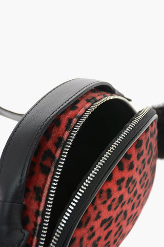 Chenille Leopard Printed Hand Bag