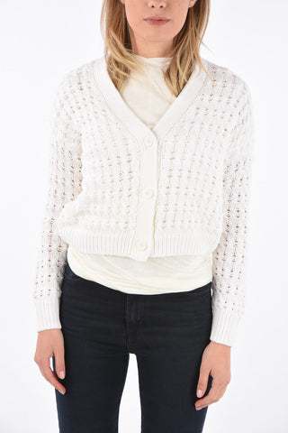cardigan crop in cotone