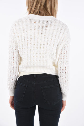 cardigan crop in cotone