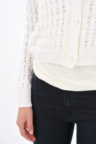 cardigan crop in cotone