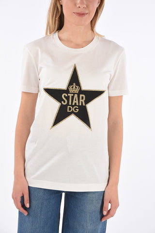 DG MILLENNIALS glittery logo crew-neck t-shirt