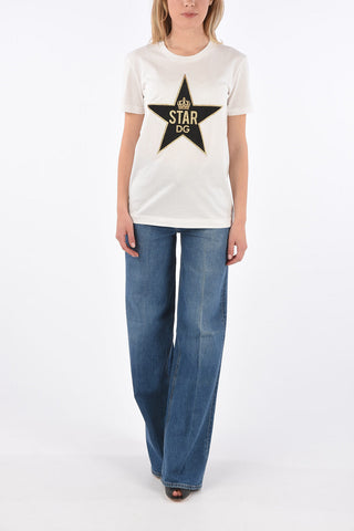 DG MILLENNIALS glittery logo crew-neck t-shirt