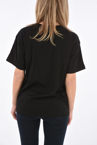glittery logo crew-neck t-shirt