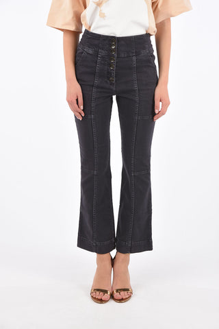 high-rise waist bootcut jeans