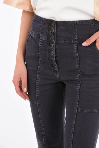 high-rise waist bootcut jeans