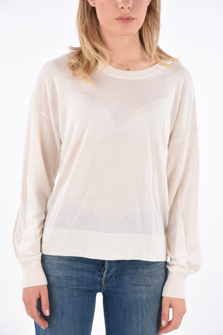 maglia girocollo in cashmere e seta