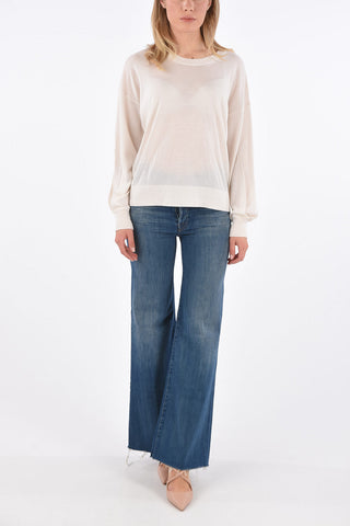 maglia girocollo in cashmere e seta