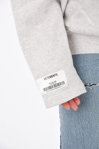 felpa girocollo con dettaglio cut out